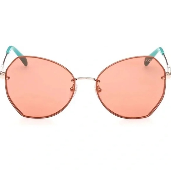 Emilio Pucci 61mm Square Sunglasses Shiny Rose Gold / Roviex W/ Case New NWT main image 13